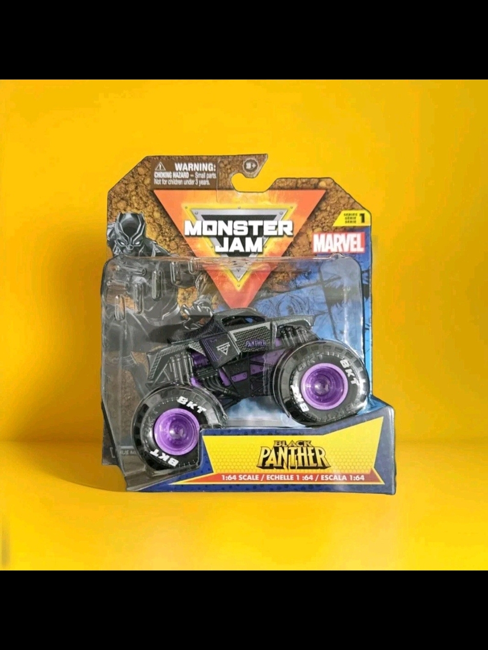 MONSTER JAM TRUCKS 1:64 SERIES 1 COLLECTOR MARVEL BLACK PANTHER NEW 2024